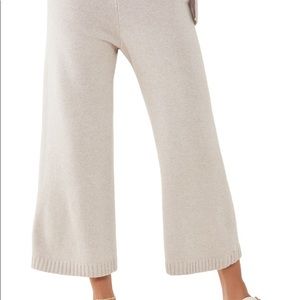 LESET ZOE CROP WIDE LEG PANTS
